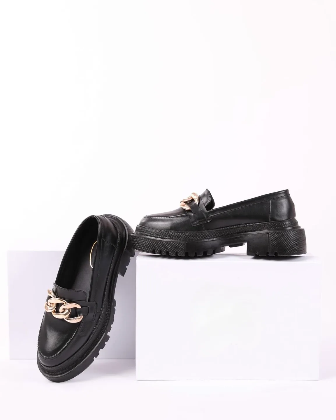 Black Chunky Loafers - Size 36 image indicator(3)