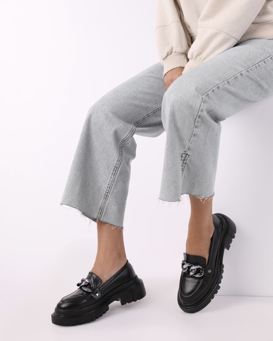 Black Chunky Loafers - Size 36 - photo 2