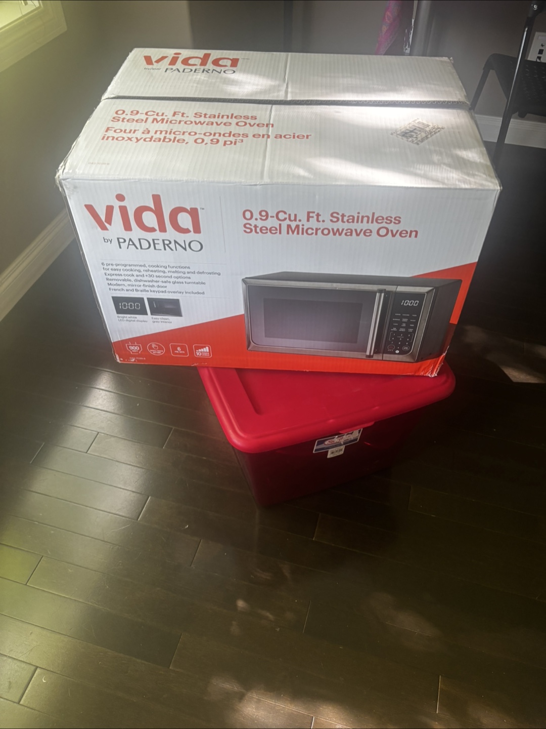 Vida by Paderno 0.9 Cu. Ft. Stainless Steel Microwave Oven - photo 3