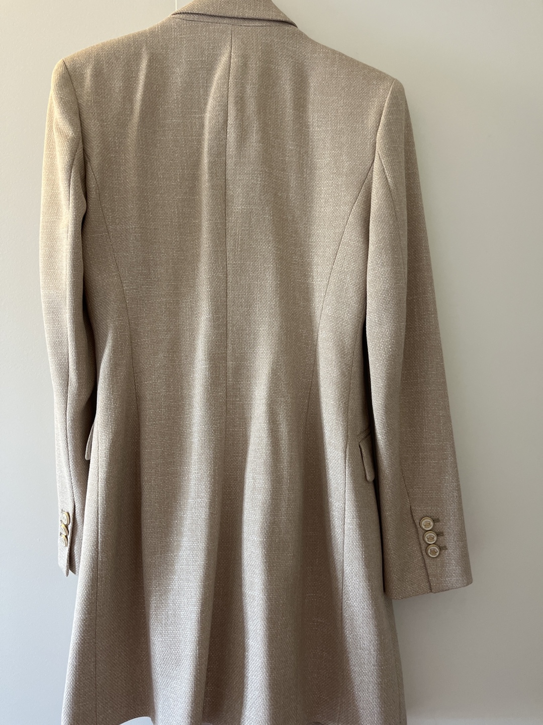 Beige Zara Double-Breasted Blazer - photo 3