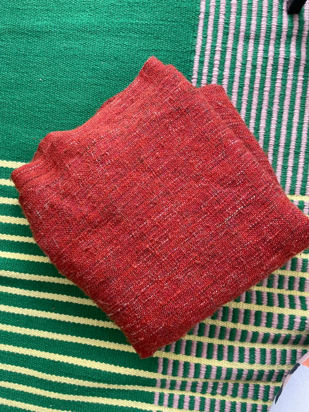 Cozy Red-Orange Throw Blanket thumbnail