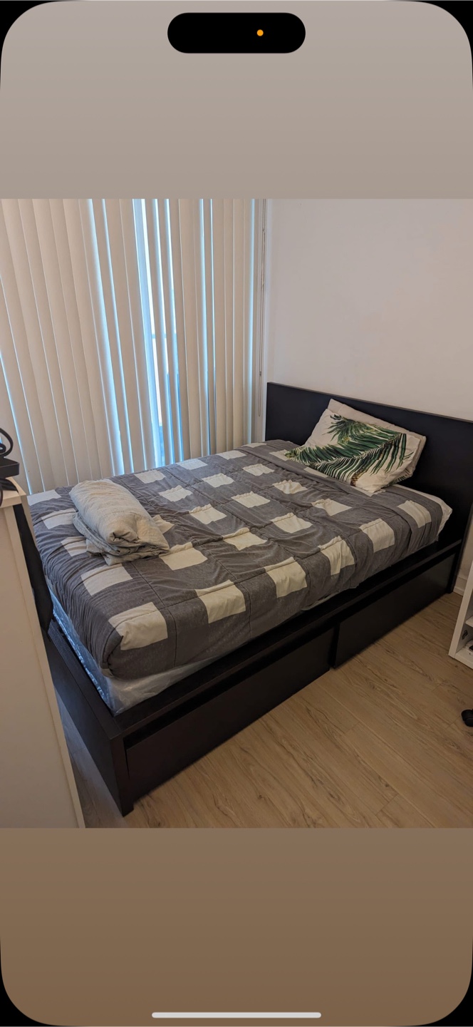 IKEA MALM Bed Frame with 2 Drawers - Black-Brown - photo 3
