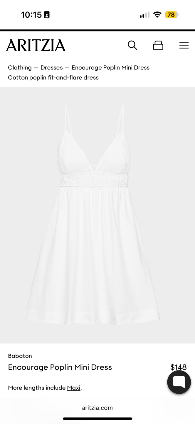 Aritiza Encourage Poplin Mini Dress Size M NWT - photo 4