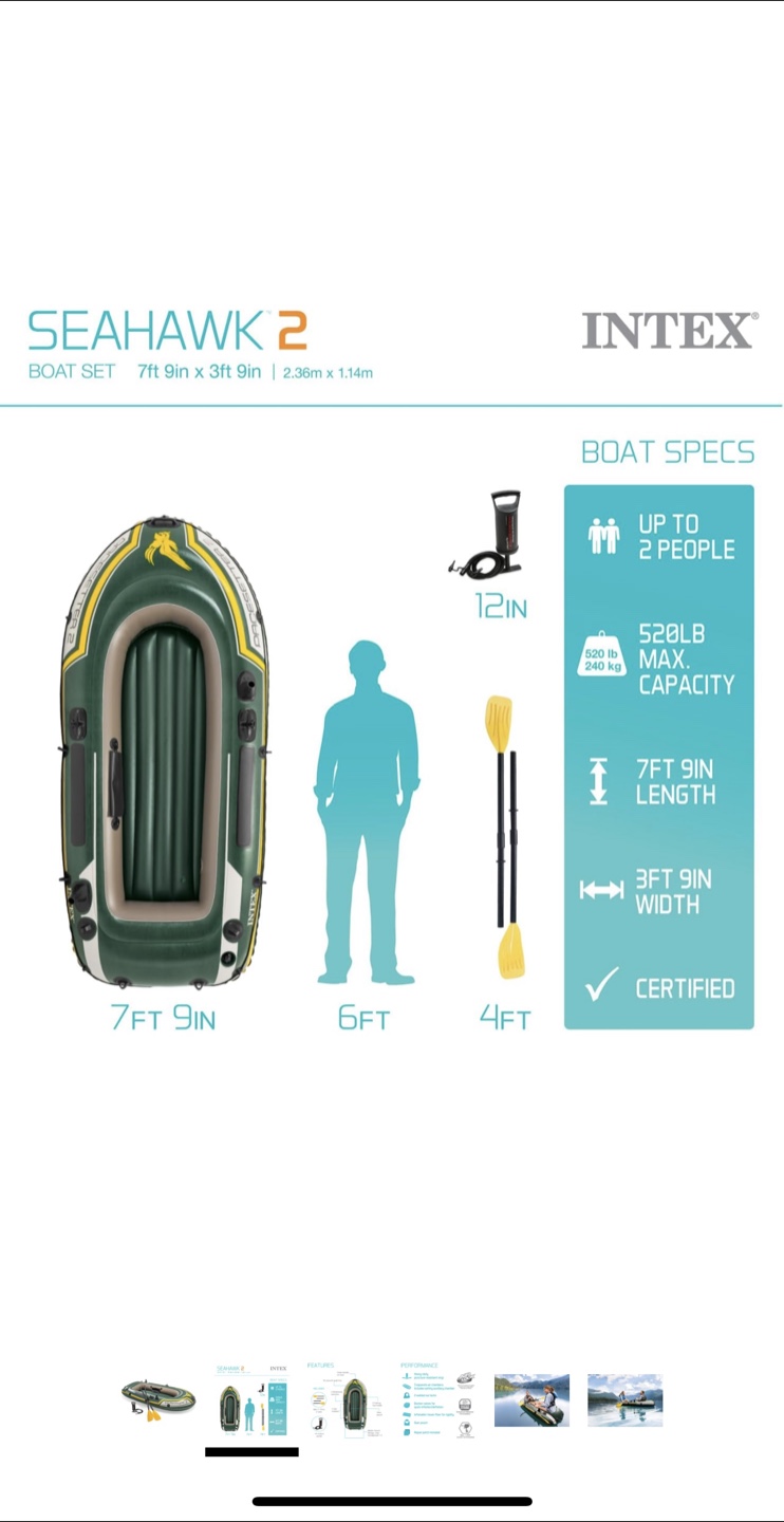 Used Seahawk 2 Inflatable Boat - photo 2