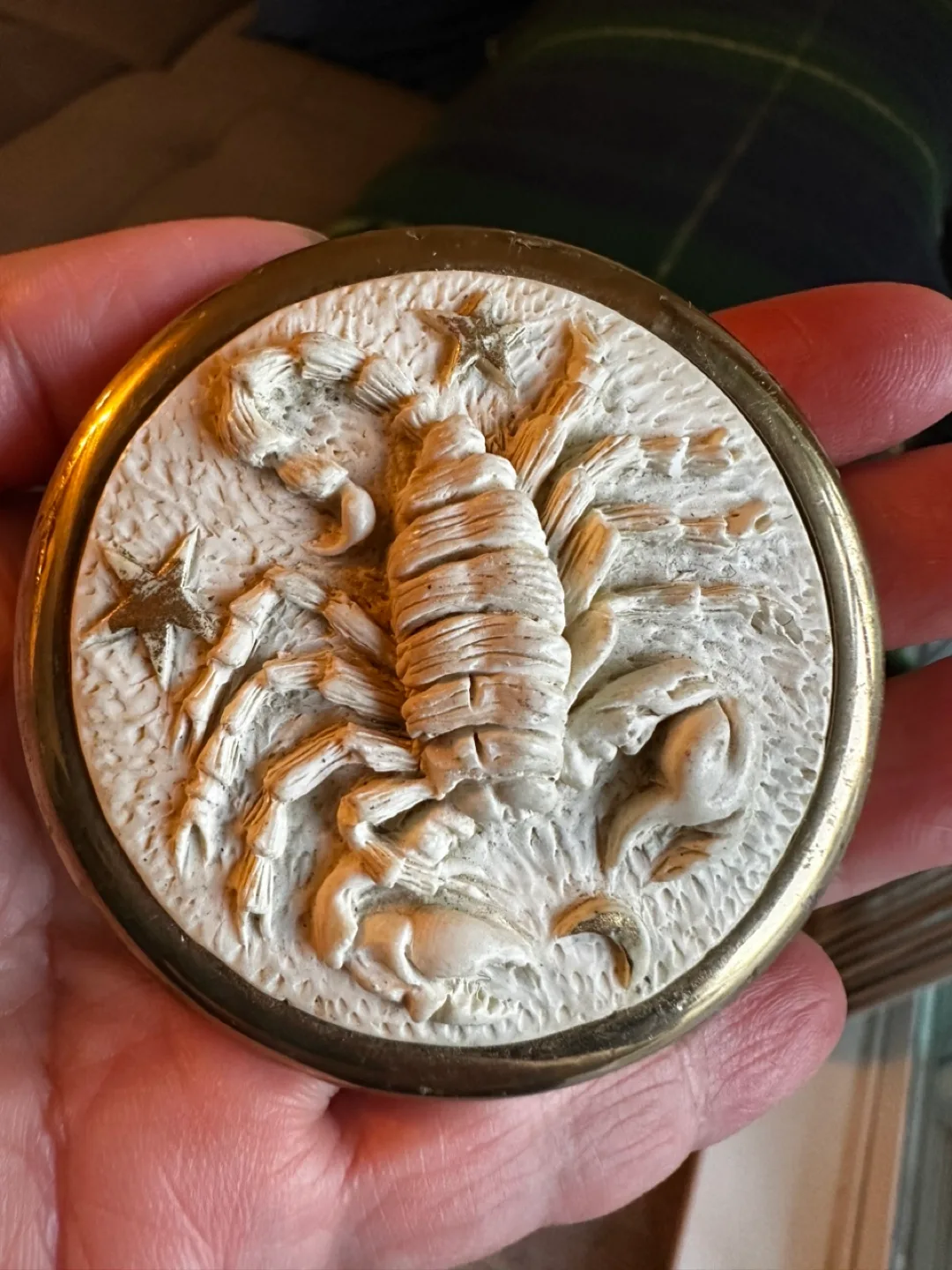 Vintage 3D Scorpio Solid Brass Paper Weight thumbnail