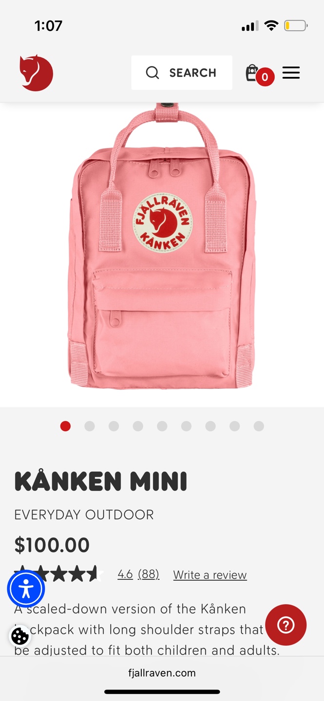 CLOSET CLEANOUT Fjällräven Kånken Pink Mini Backpack