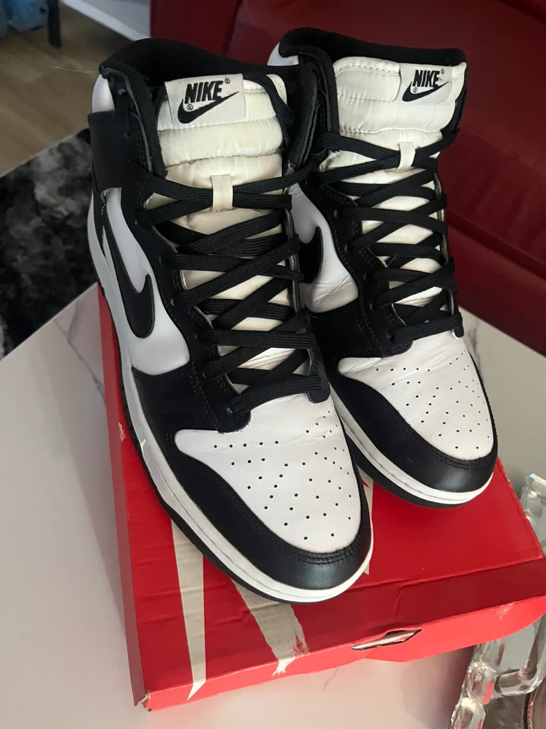 Nike Dunk High Retro Black White image indicator(3)