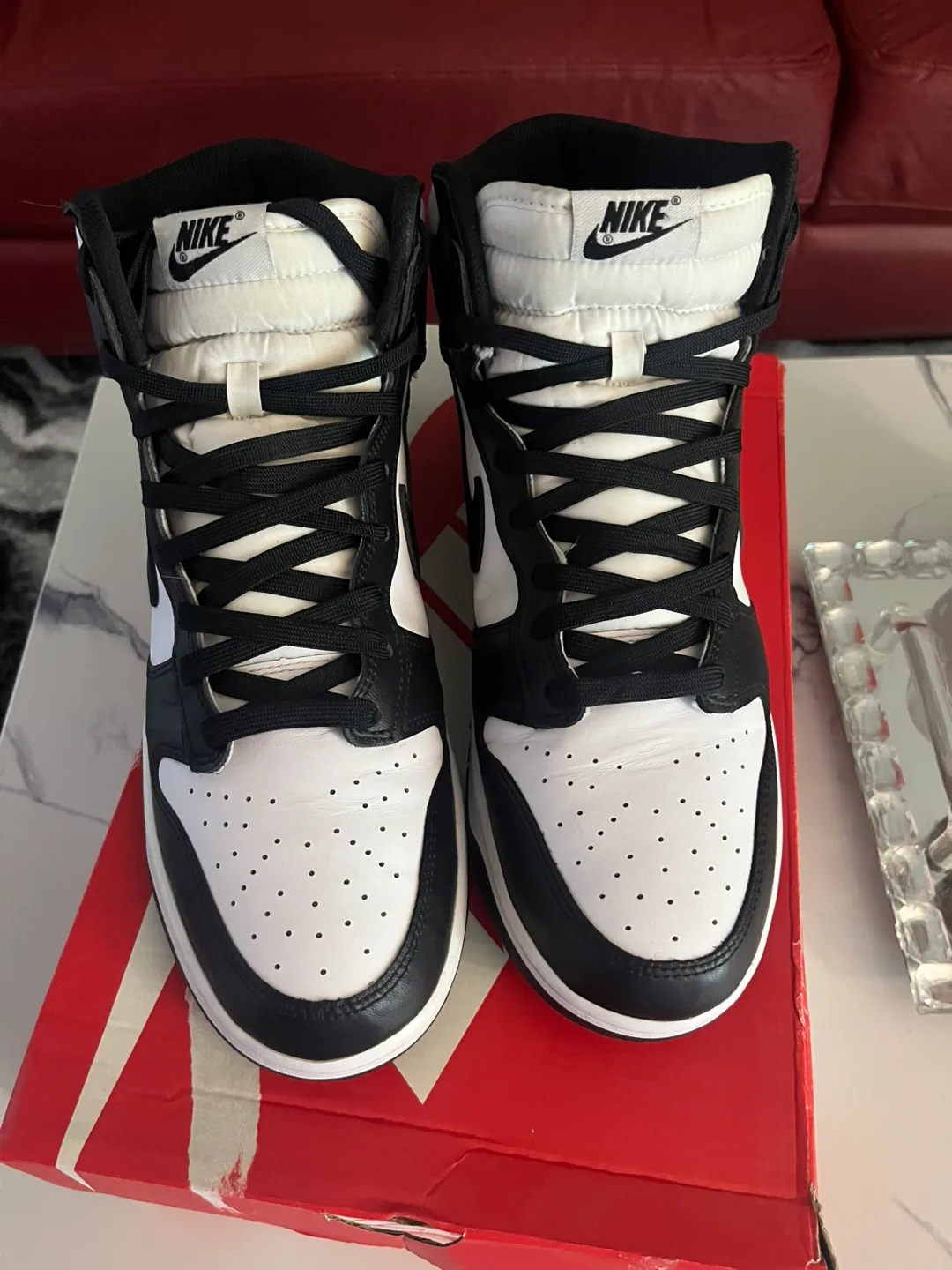Nike Dunk High Retro Black White image indicator(4)