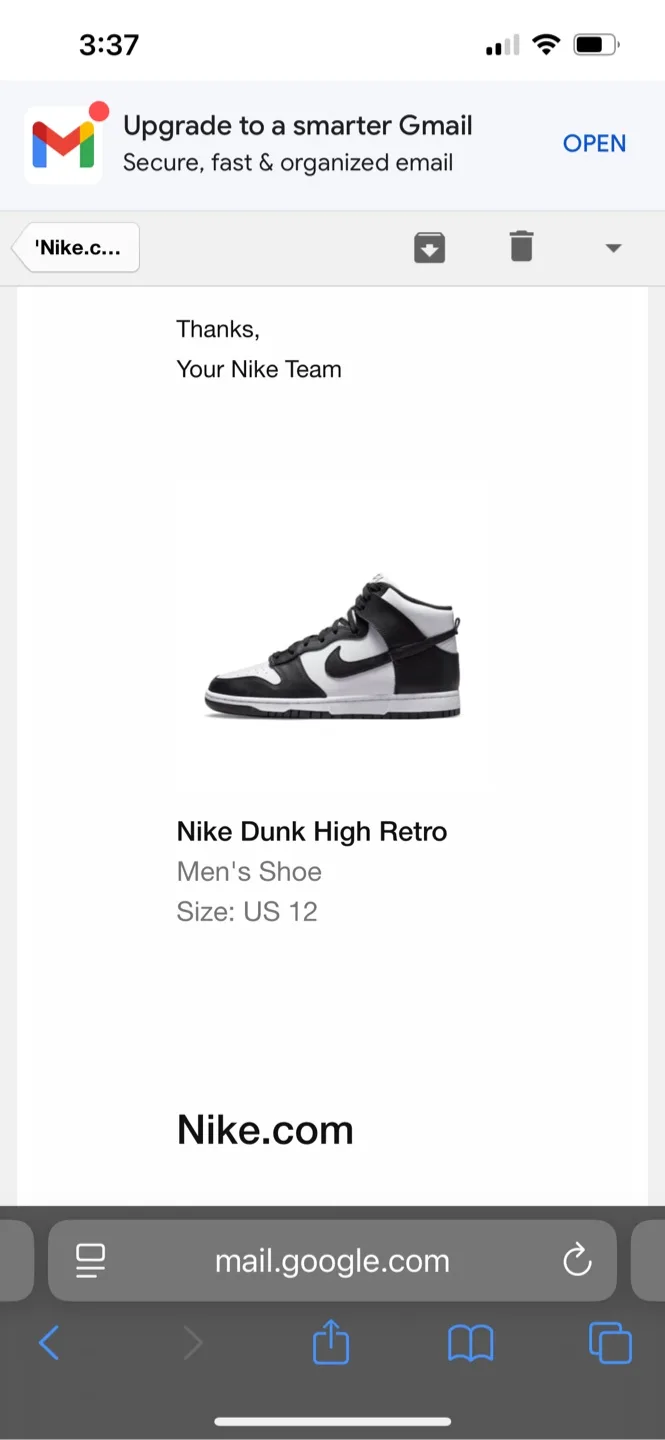 Nike Dunk High Retro Black White image indicator(9)