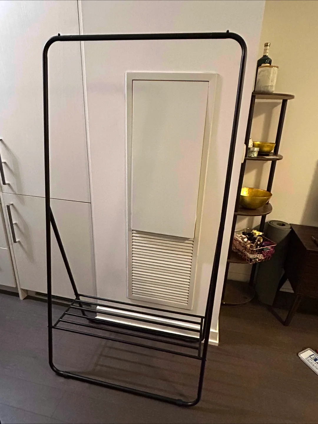 Black Metal Garment Rack with Shelf thumbnail