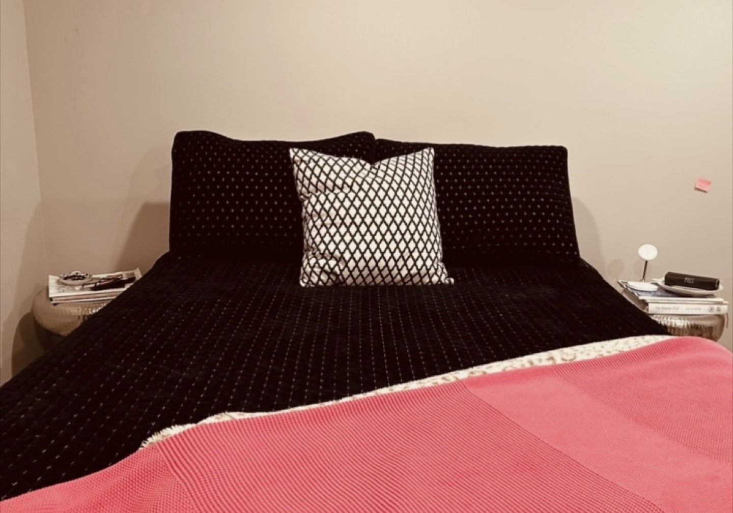 Black Velvet Quilted King Duvet Cover Set