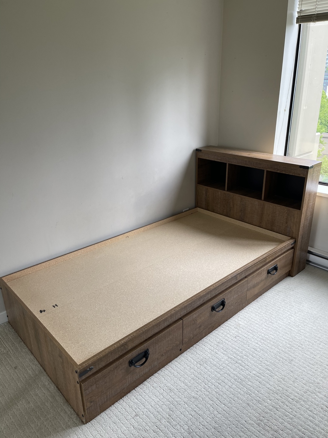 The Brick Driftwood Twin Storage Bed