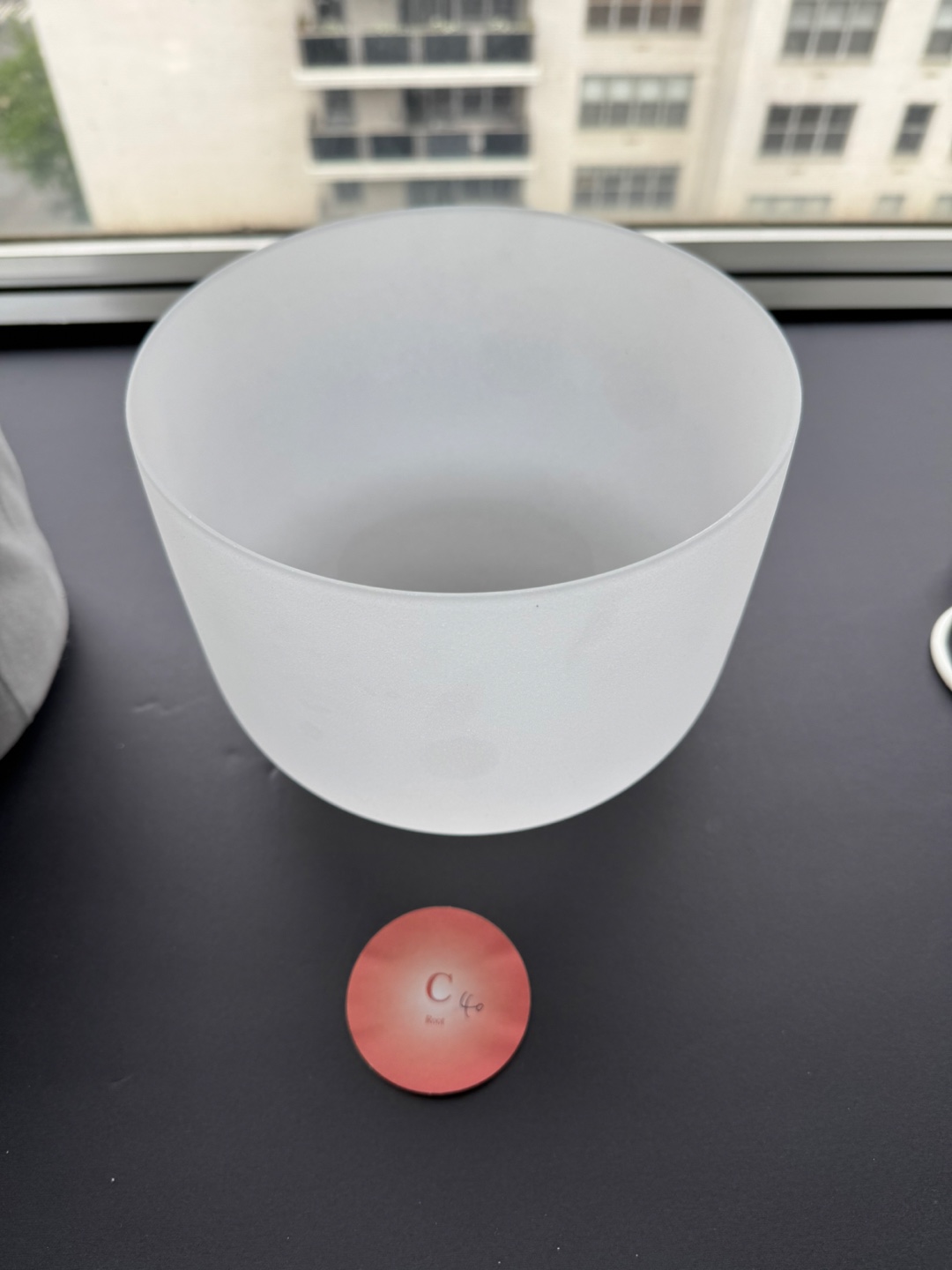 Crystal Singing Bowl with Mallet, Cushion, and O-Ring