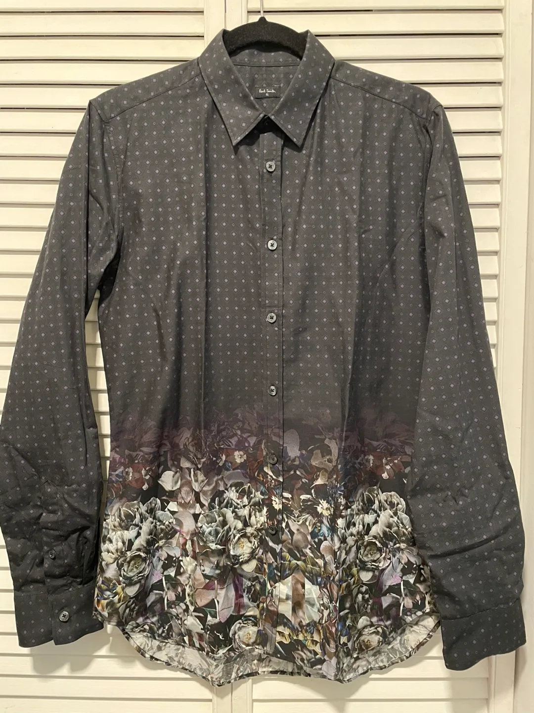 Paul Smith Men's Floral Print Long Sleeve Button-Down Shirt