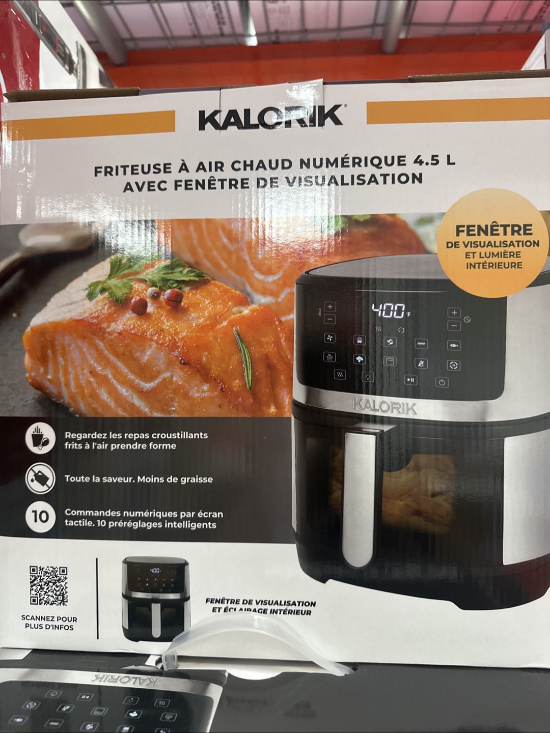 Kalorik 4.5L Digital Air Fryer with Viewing Window