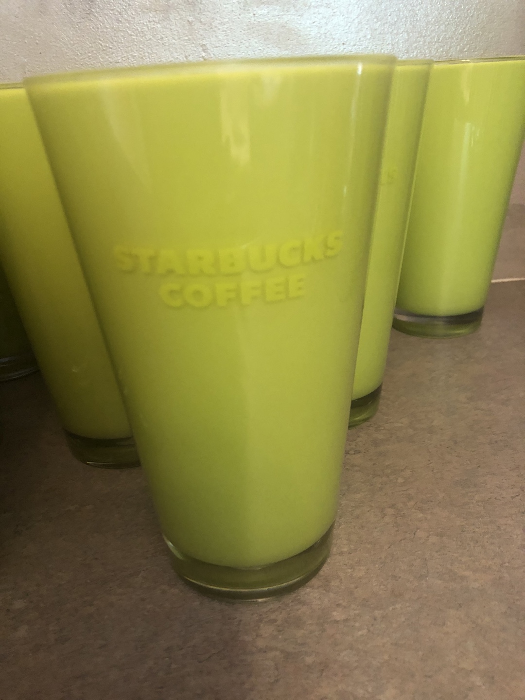 Ten Starbucks Lime Green Tumblers