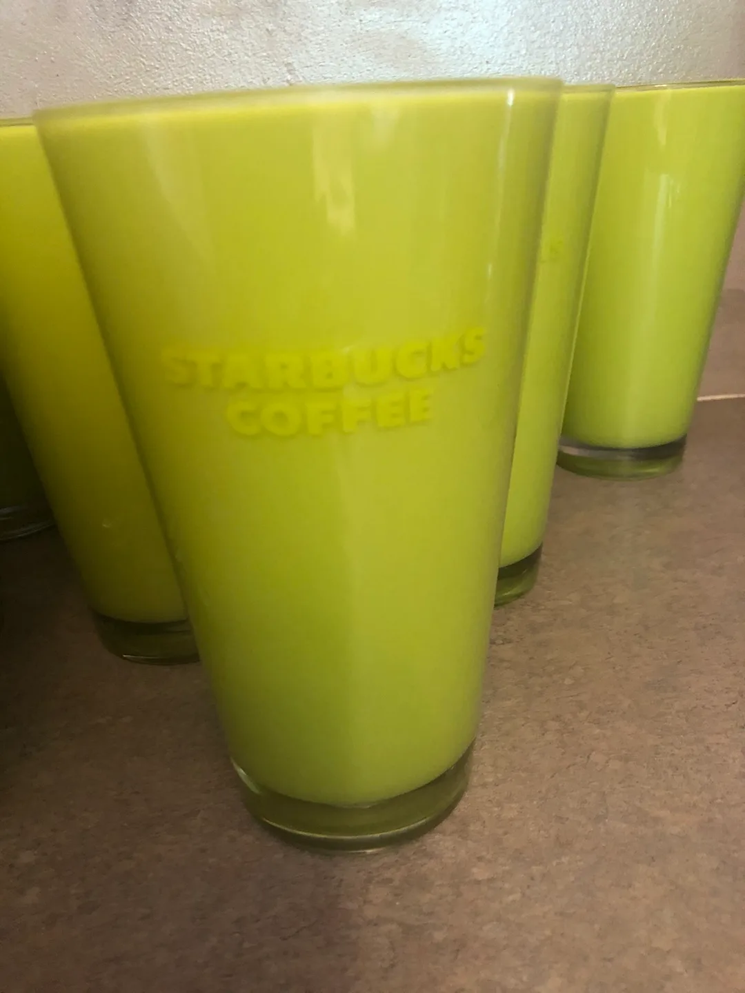 Ten Starbucks Lime Green Tumblers thumbnail