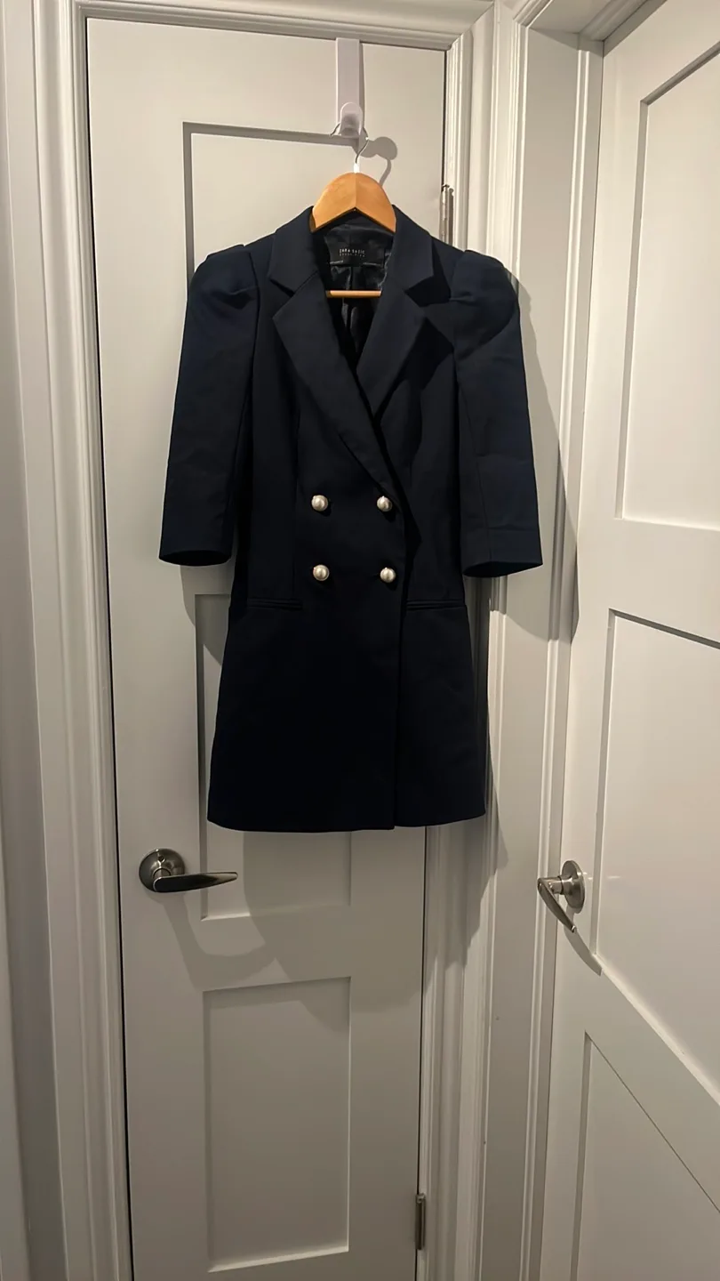 Zara Basic Double-Breasted Blazer Dress thumbnail