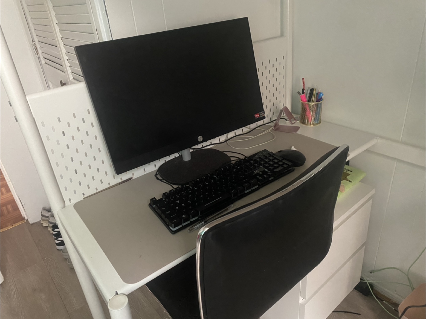 White Loft Bed with Desk - photo 2