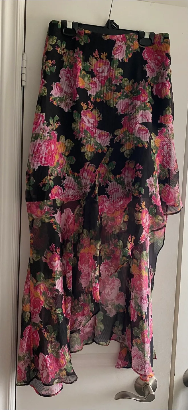 Floral High-Low Midi Skirt, Small image indicator(6)