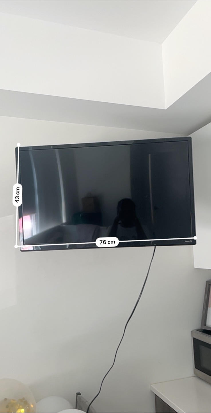 32 inch wall-mounted TV
