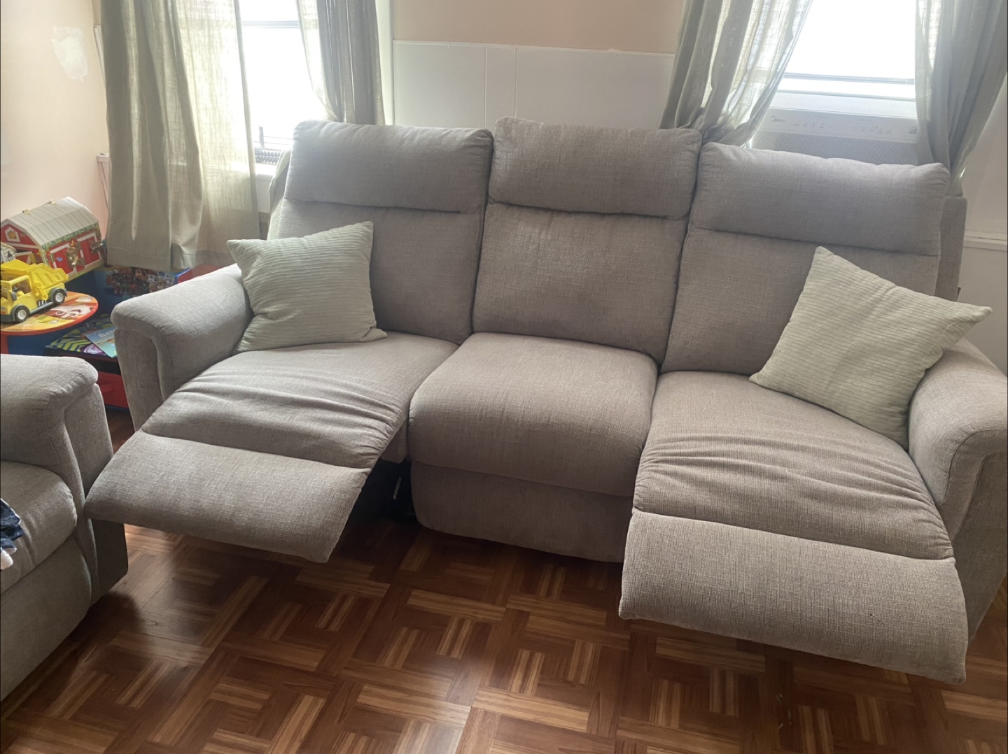 Gray Reclining Sofa - photo 2