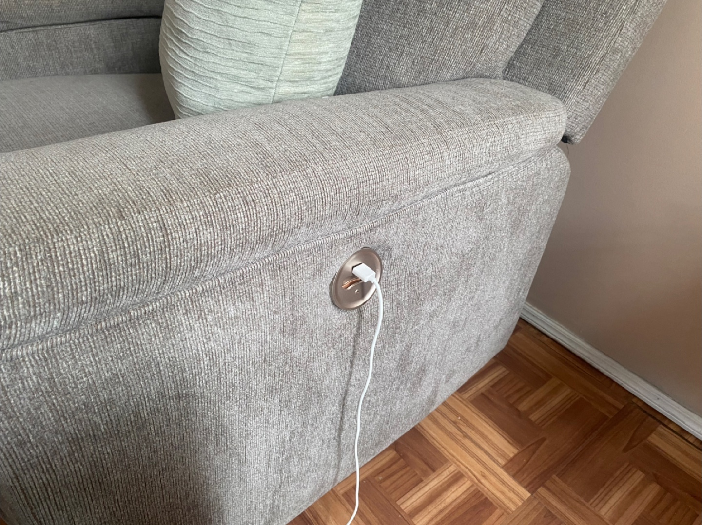 Gray Reclining Sofa - photo 4