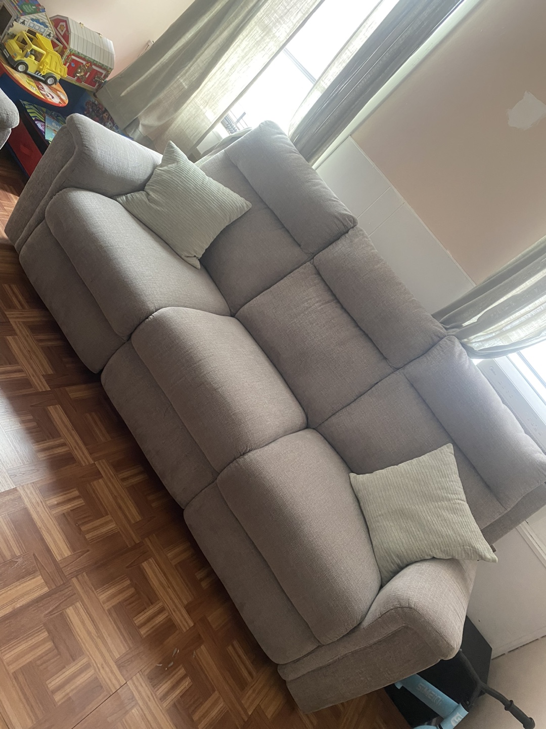 Gray Reclining Sofa - photo 3