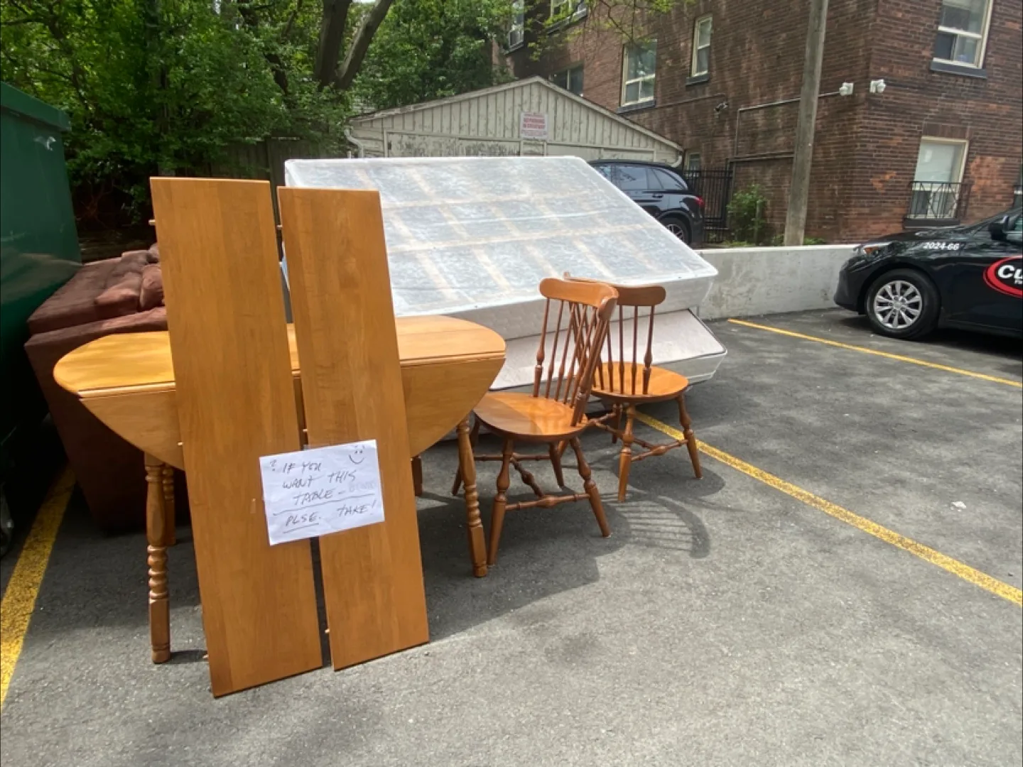 Wooden Drop Leaf Table and Chairs thumbnail