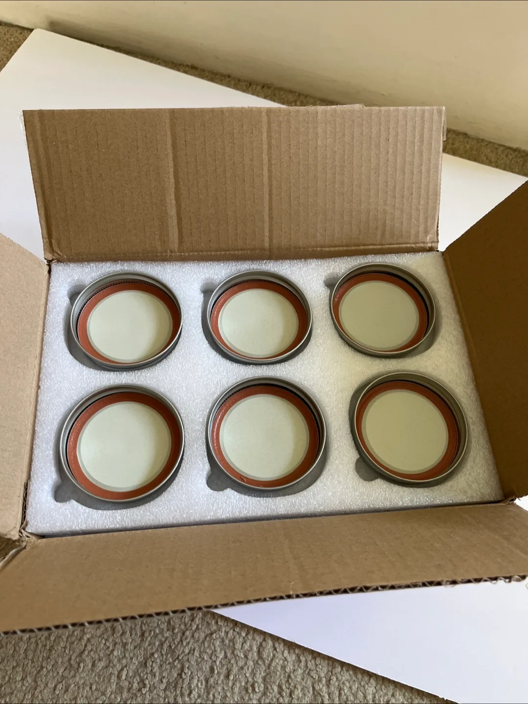 Four Small Glass Jars #freecycle with Lids and Labels thumbnail