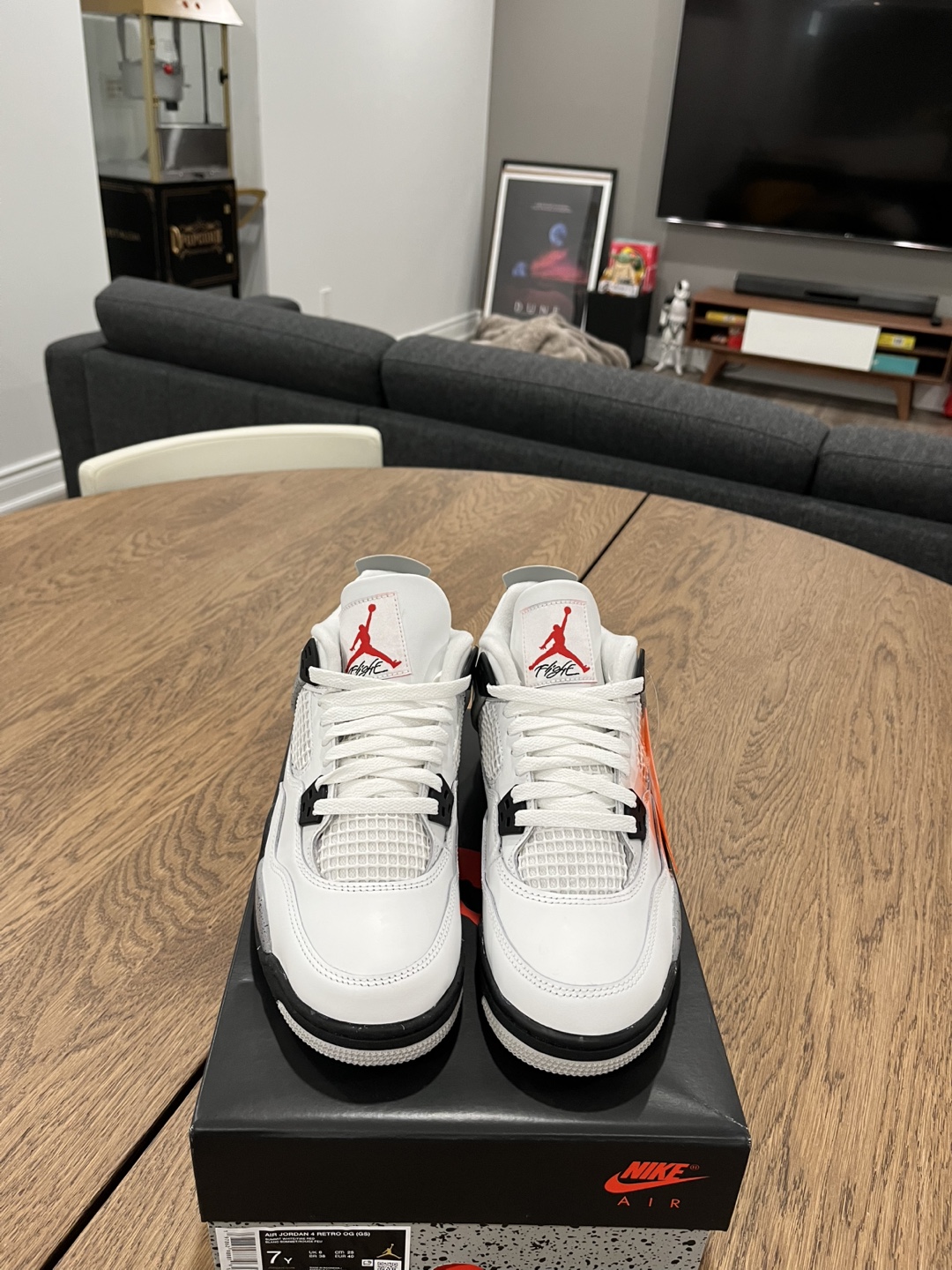 Jordan 4 White Cement Size 7y - photo 2