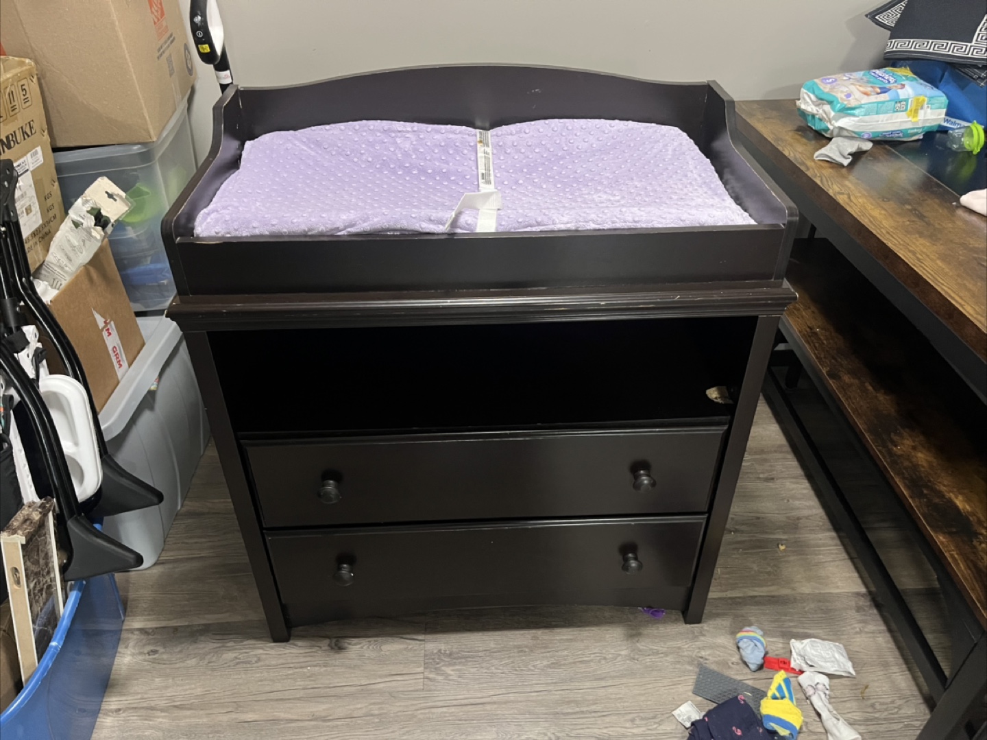 Baby Changing Table with Two Drawers