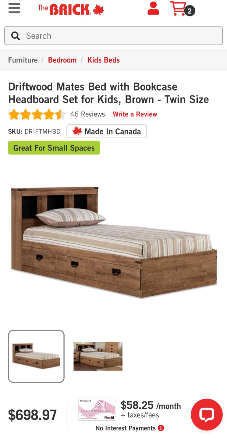 The Brick Driftwood Twin Storage Bed - photo 3