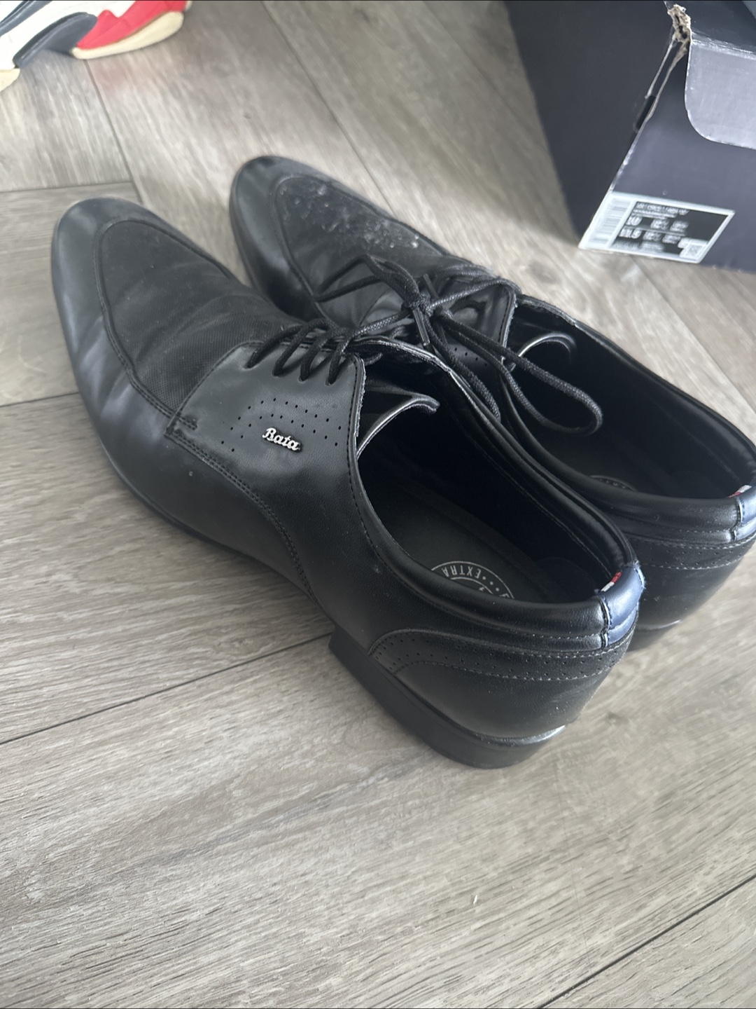 Bata Men's Black Leather Dress Shoes