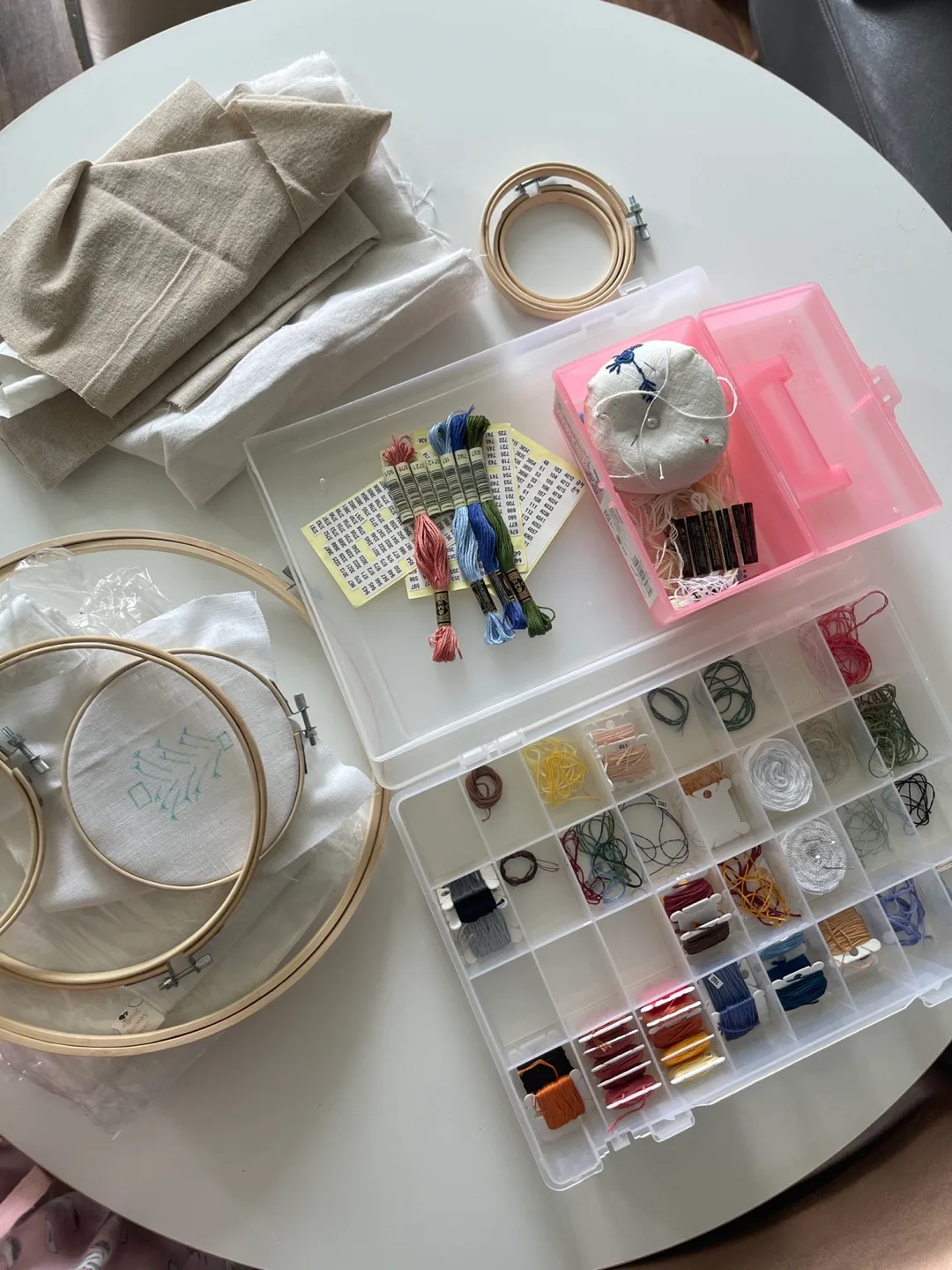 Embroidery Starter Kit with Hoops and DMCThread thumbnail