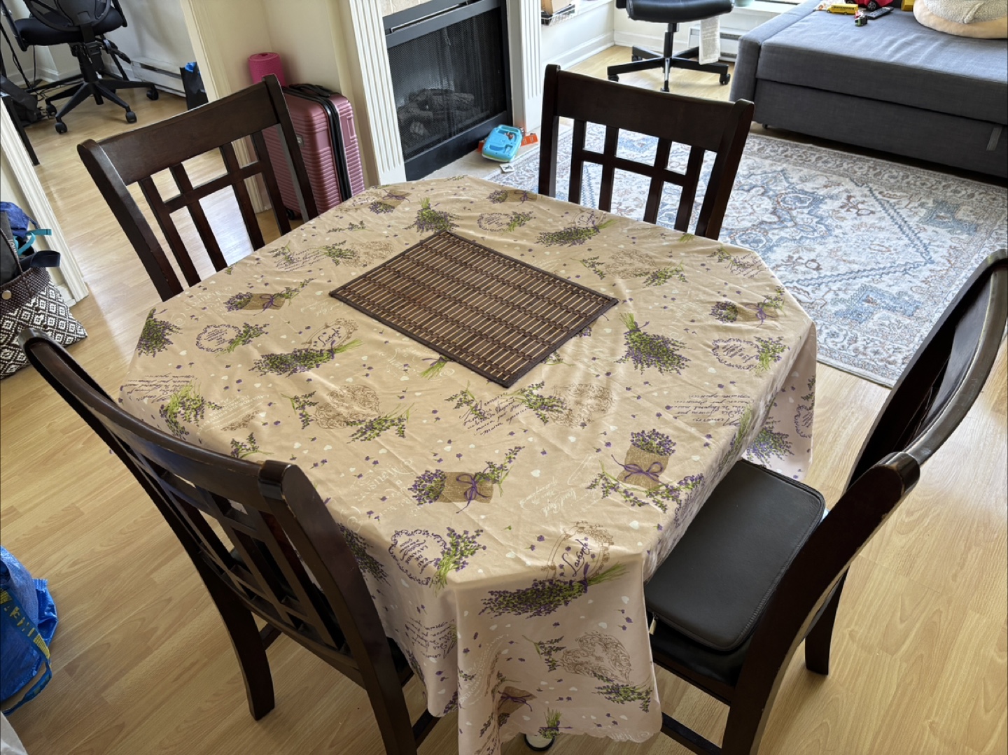 Dining Table Set - 4 Chairs, Octagonal Tabletop - photo 3