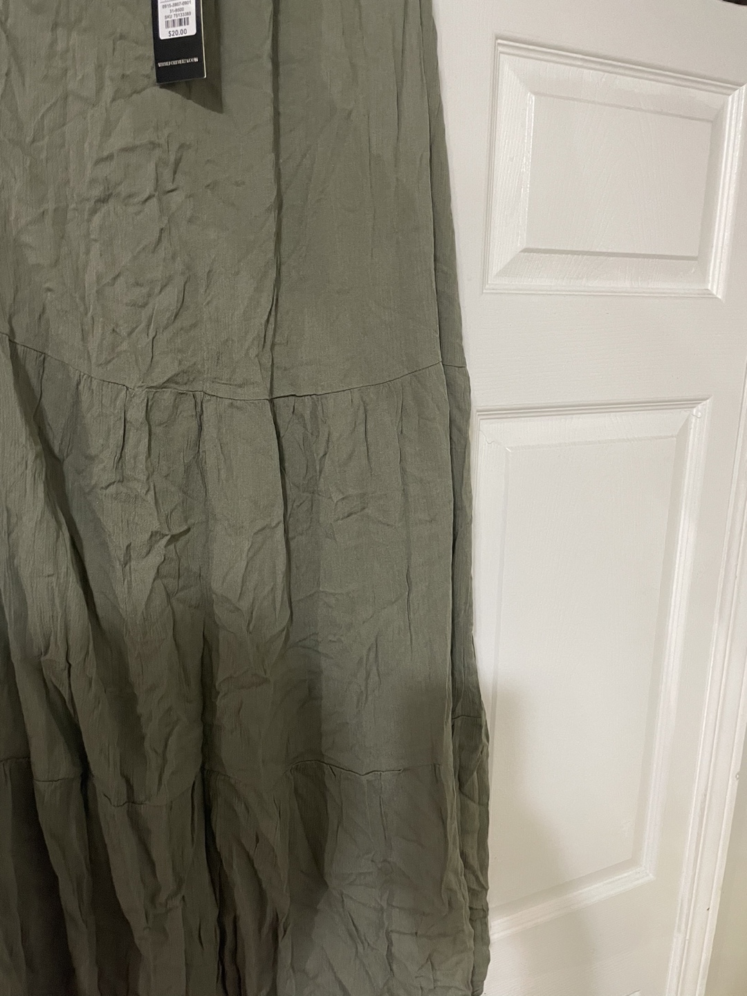 Forever 21 Olive Green Tiered Maxi Skirt - Size XL - photo 2