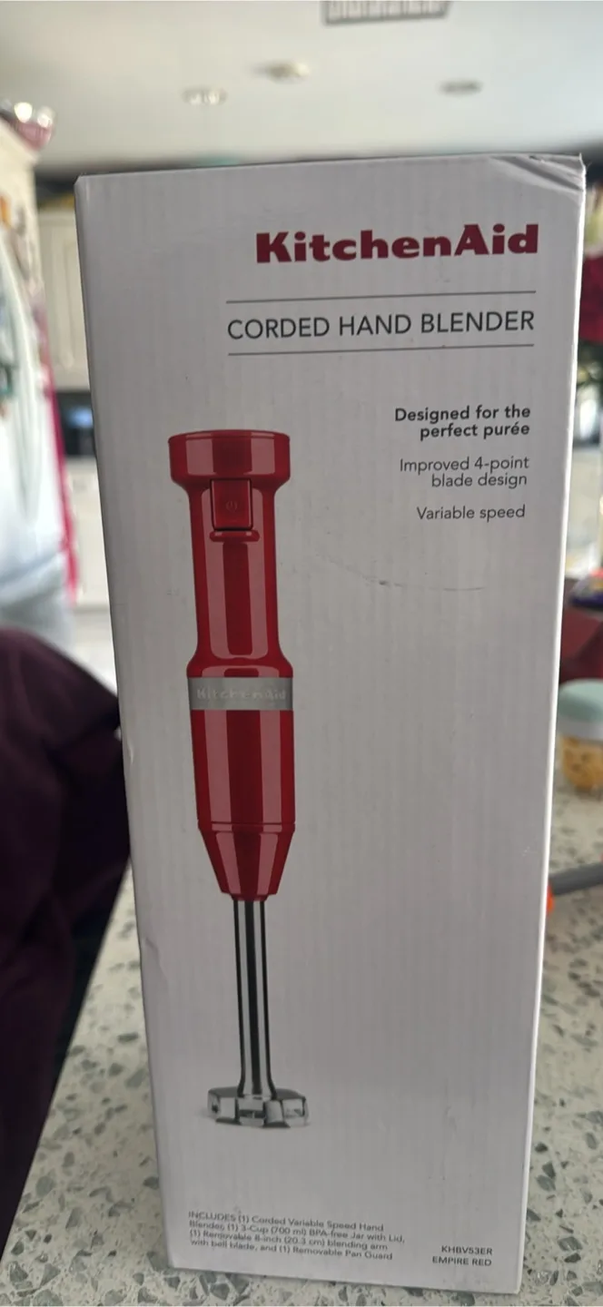 KitchenAid Corded Hand Blender - Empire Red thumbnail