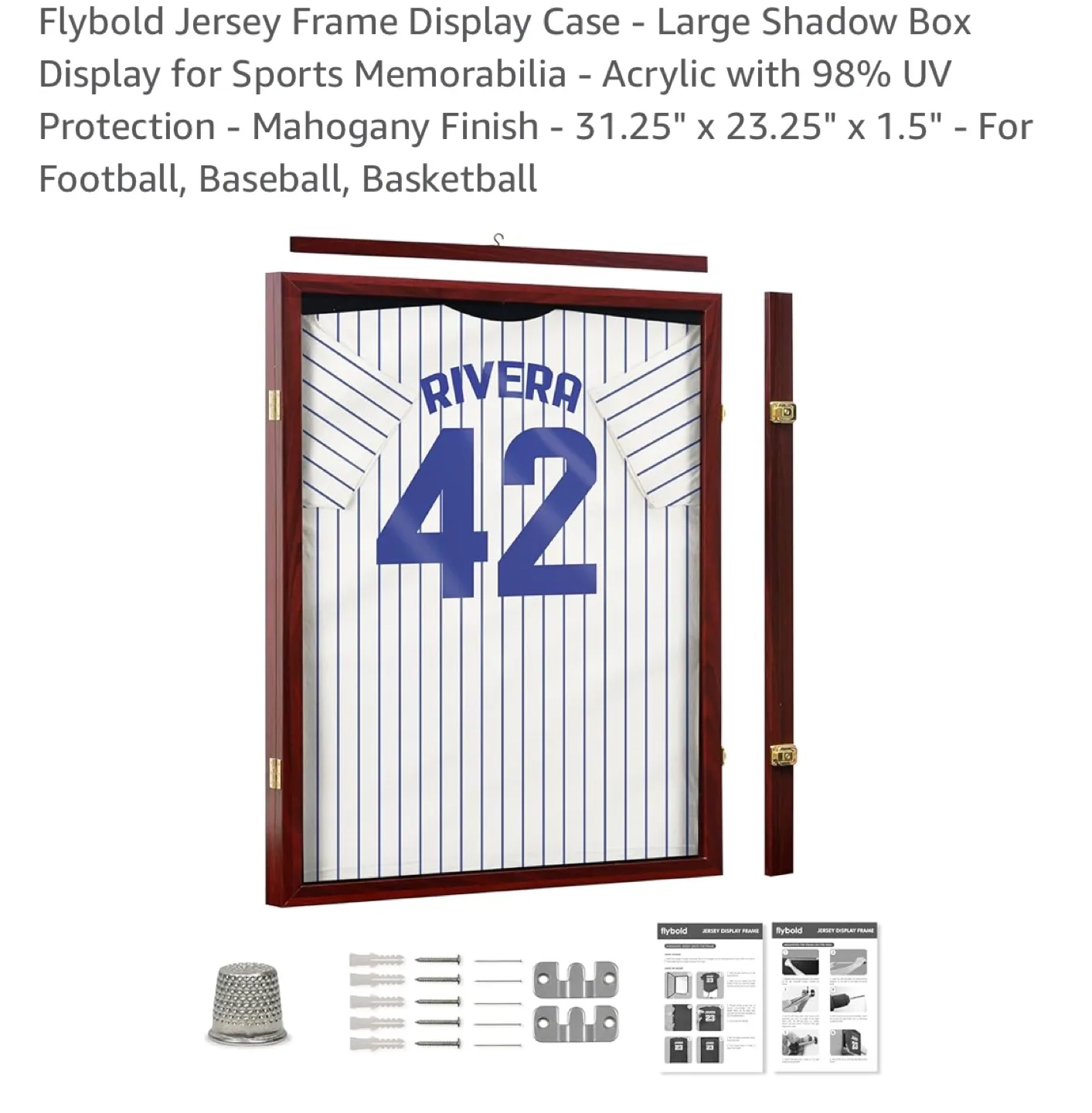 Flybold Jersey Frame Display Case - Large Shadow Box thumbnail
