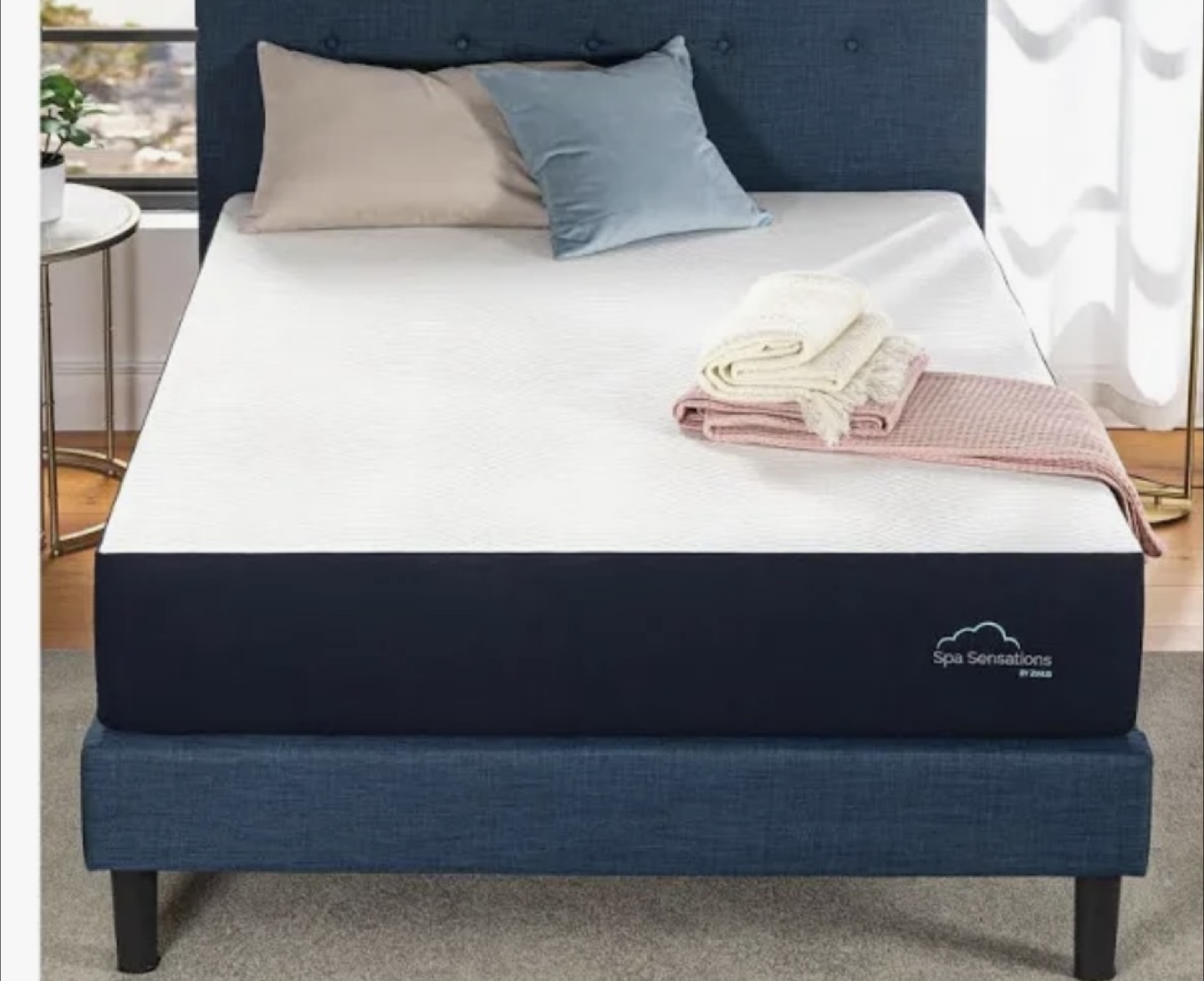 Mattress Queen spa Sensations by Zinus Mattress with frame
