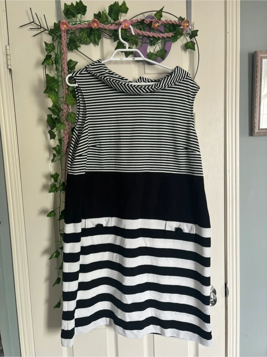 Black and white striped dress #freecycle thumbnail