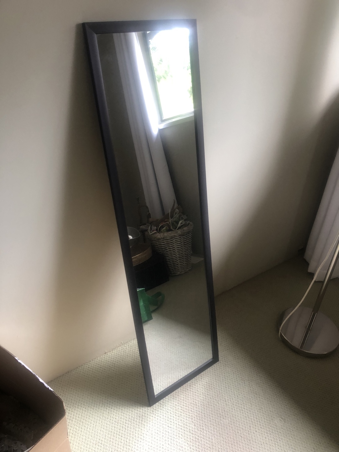 Full Length Mirror with Black Frame