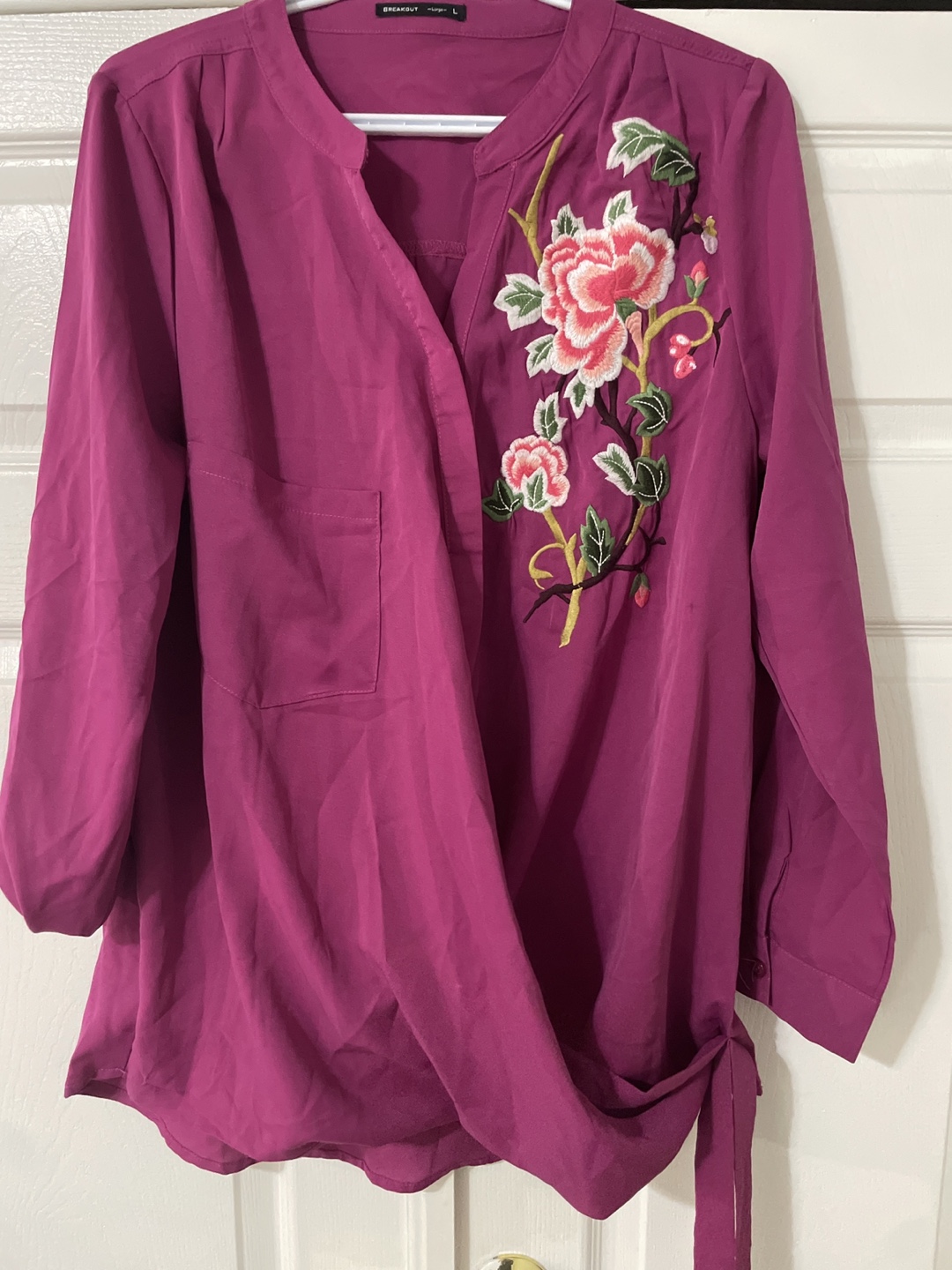 BREAKOUT Women's Magenta Blouse Size Large