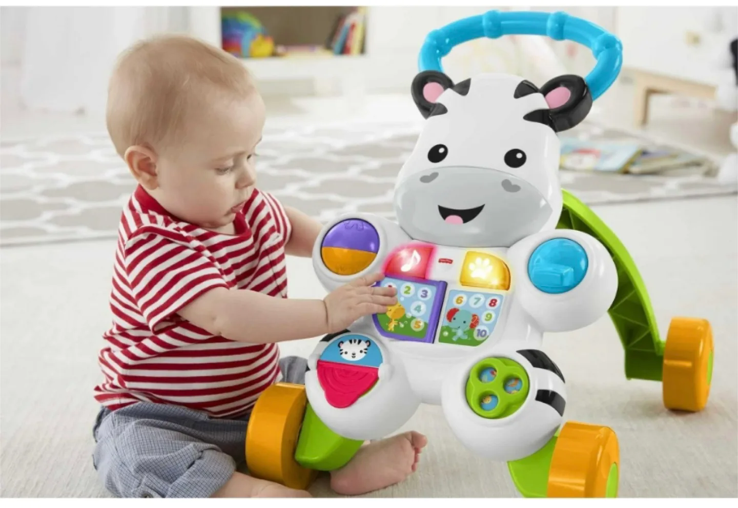 Fisher-Price Rainforest Jumperoo and Zebra Walker Bundle thumbnail