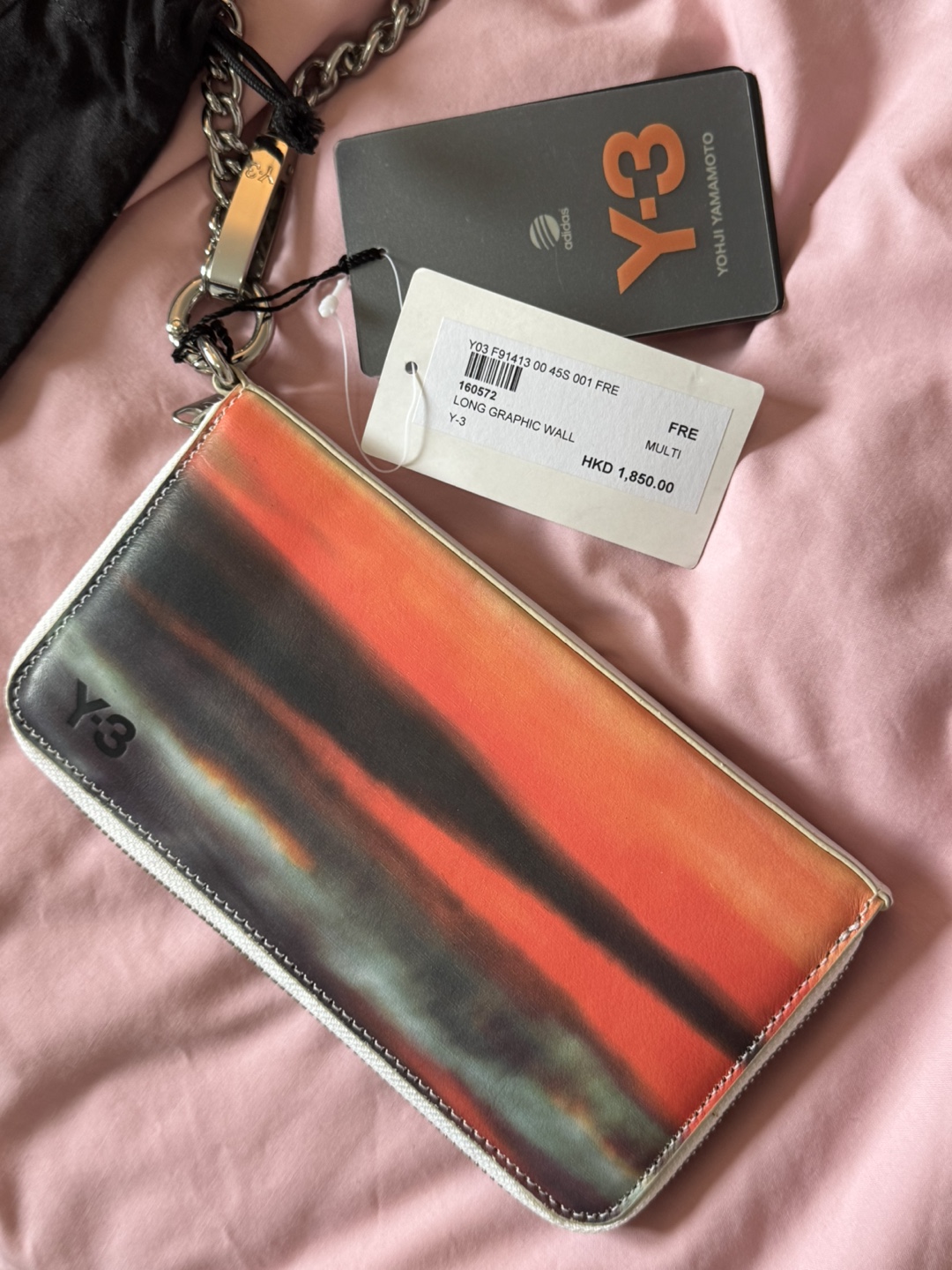 COMPLETELY NEW Y-3 Long Graphic Wall Wallet with Chain