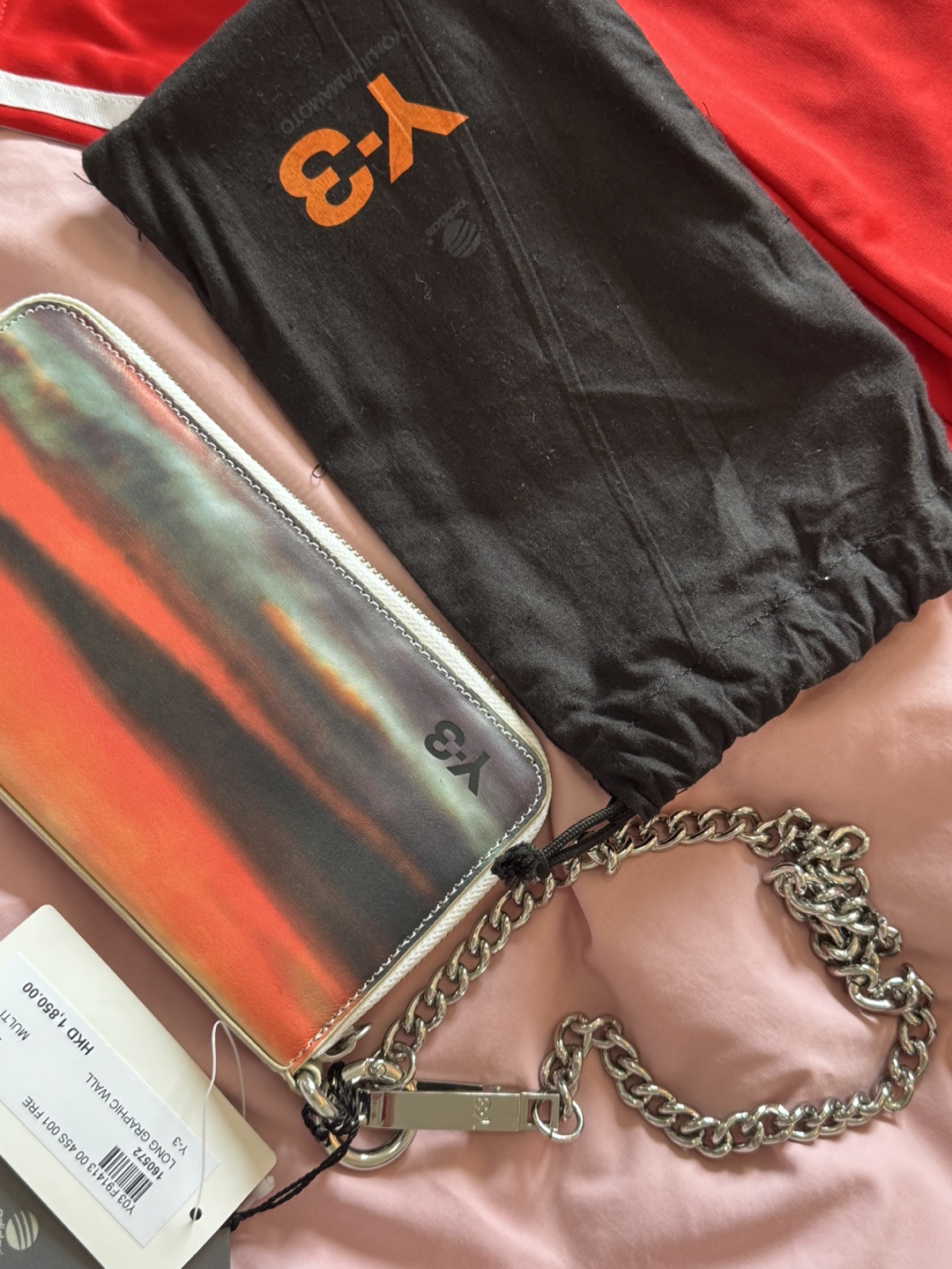 COMPLETELY NEW Y-3 Long Graphic Wall Wallet with Chain - photo 2