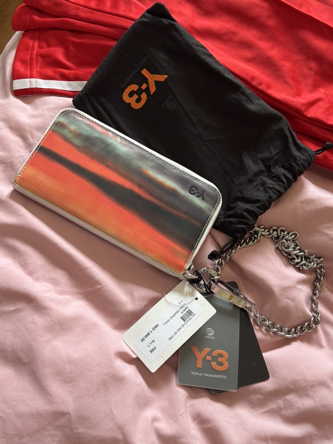 COMPLETELY NEW Y-3 Long Graphic Wall Wallet with Chain - photo 4