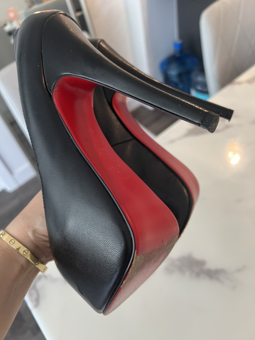 6 inch genuine leather high heel size 37 - photo 3
