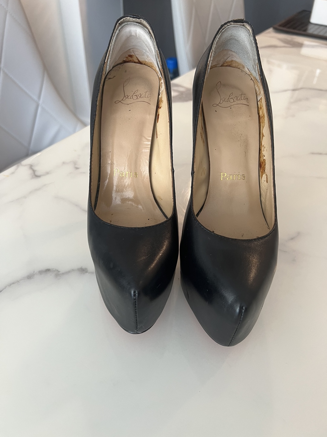 6 inch genuine leather high heel size 37 - photo 4