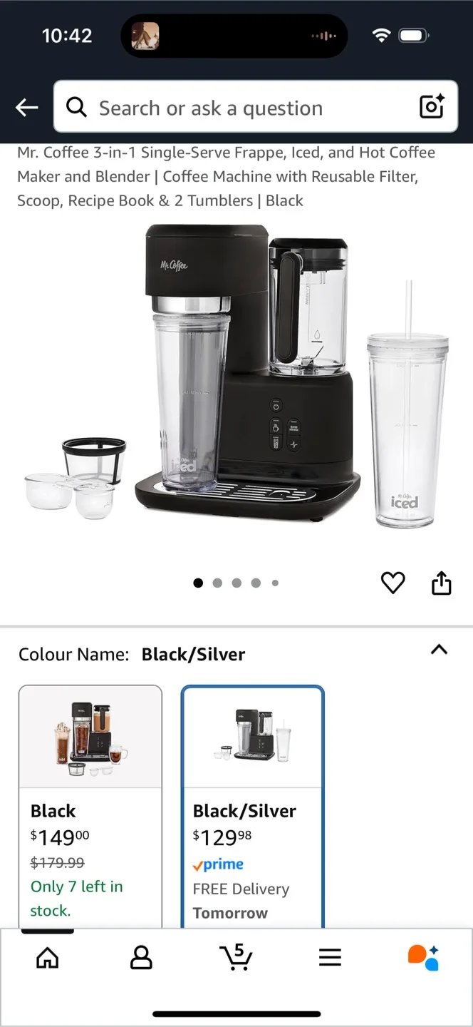 Mr. Coffee 3-in-1 Coffee Maker - Black/Silver image indicator(2)